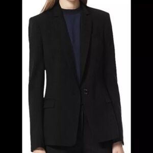 Theory Dancey black blazer jacket coat wool size 2 small suit classic NEW! tags